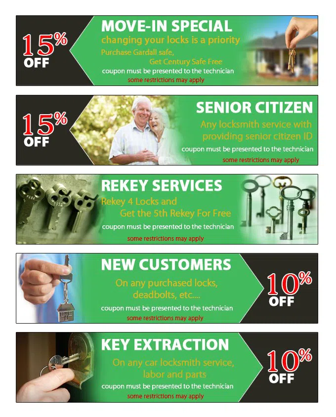 Lock Safe Services Whittier, CA 310-975-3534 - coupon23-set-five